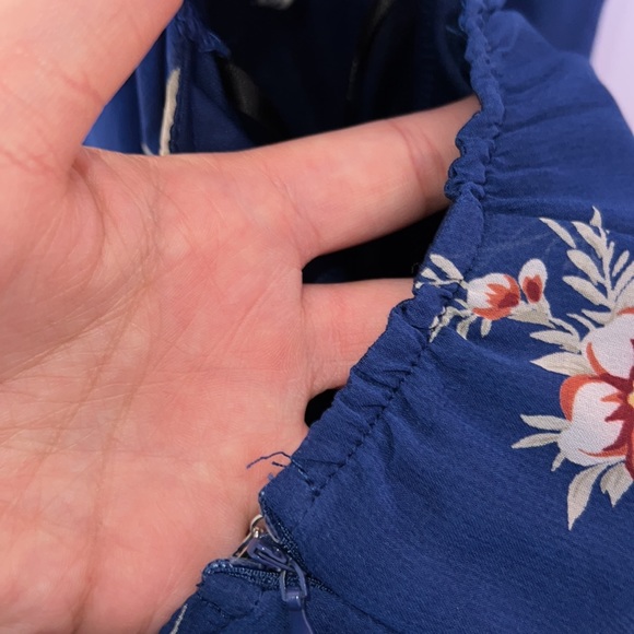 Shea Navy Blue Floral Print Jumpsuit! - Picture 7 of 12